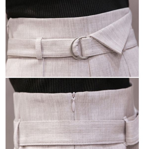 Модерни дамски панталони с колан в два цвята