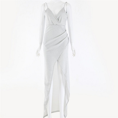 Stílusos női ruha hosszú modell, több színben hasítékkal