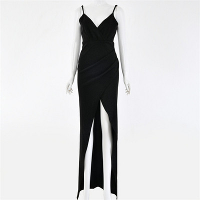 Stílusos női ruha hosszú modell, több színben hasítékkal