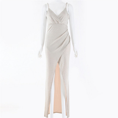 Stílusos női ruha hosszú modell, több színben hasítékkal