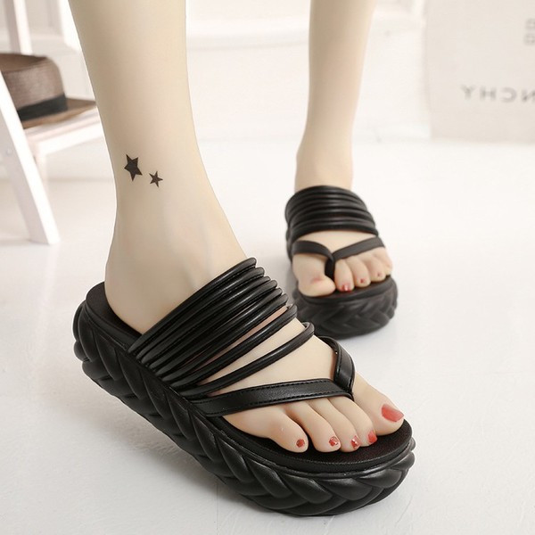 Modern női papucs vastag talppal, négy színben