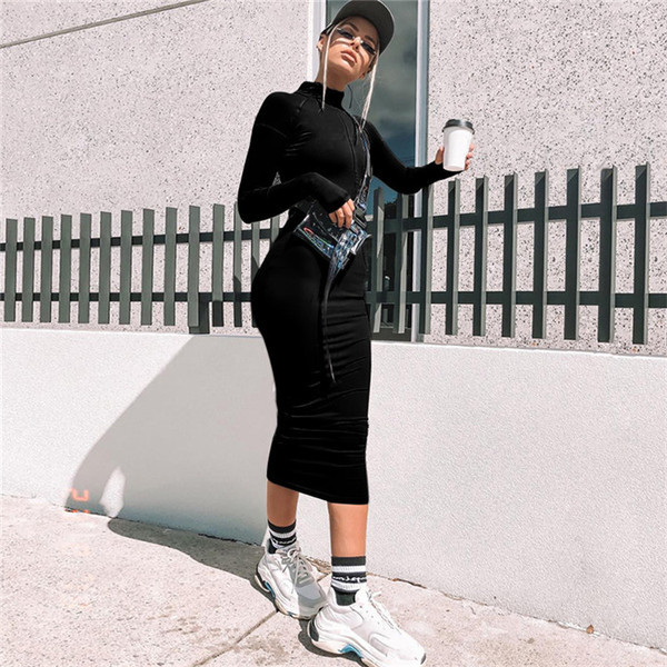 Rochie de dama sport-casual cu fermoar in mai multe culori