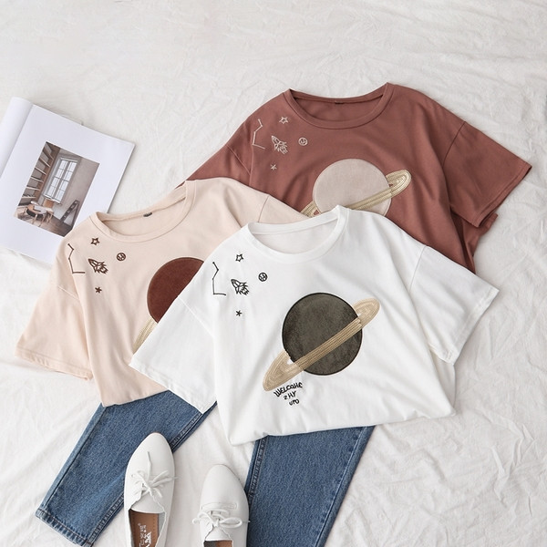 Tricou dama cu decolteu O in trei culori