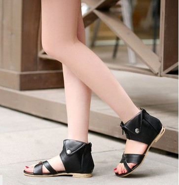 Sandale de dama moderne din piele ecologica in patru culori