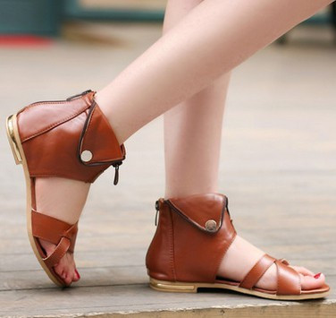 Sandale de dama moderne din piele ecologica in patru culori