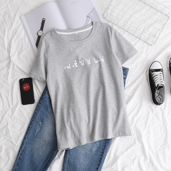 Stílusos női póló O-nyakkal, két színben