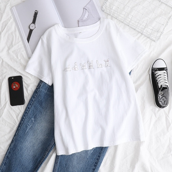 Stílusos női póló O-nyakkal, két színben