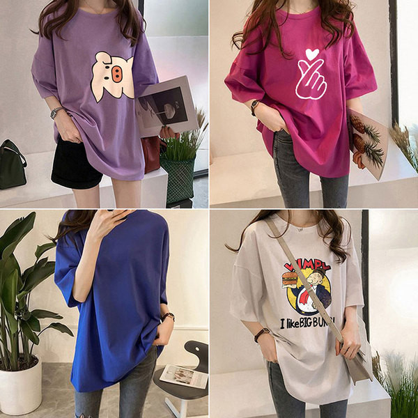 Modern női blúz rövid ujjú, rátéttel, különböző színekben