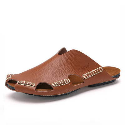 Öko bőrből készült modern férfi papucs többféle színben