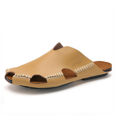 Öko bőrből készült modern férfi papucs többféle színben