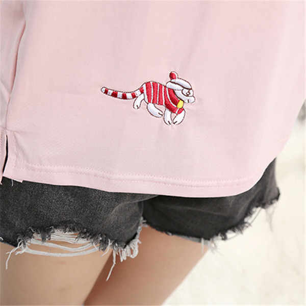 Stílusos női blúz három színben hímzéssel