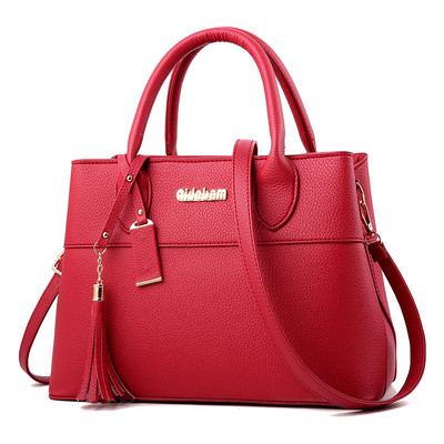 Geanta de dama moderna din piele ecologica cu ciucuri in mai multe culori