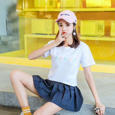 Női modern póló három színben felirattal