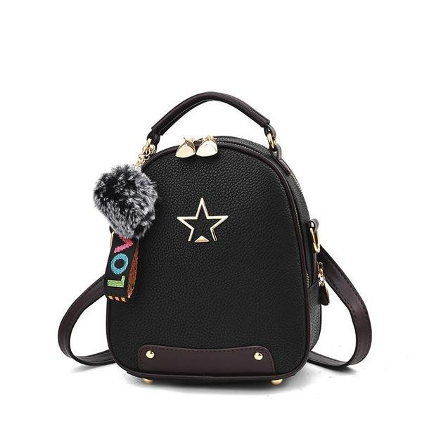 Rucsac modern de dama in mai multe culori cu element de puf