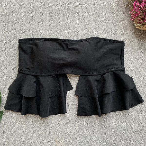 Costum de baie modern din două piese de damă în negru