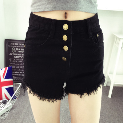 Női rövidnadrág magas derékkal, gombokkal, négy színben