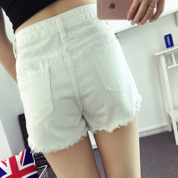 Női rövidnadrág magas derékkal, gombokkal, négy színben