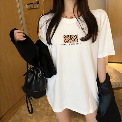 Modern női blúz rövid ujjú leopárd mintával, három színben