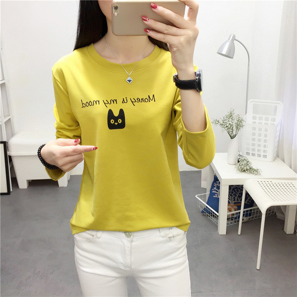 Női alkalmi blúz, hosszú ujjú, O-nyakú több színben