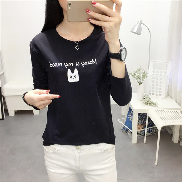 Női alkalmi blúz, hosszú ujjú, O-nyakú több színben