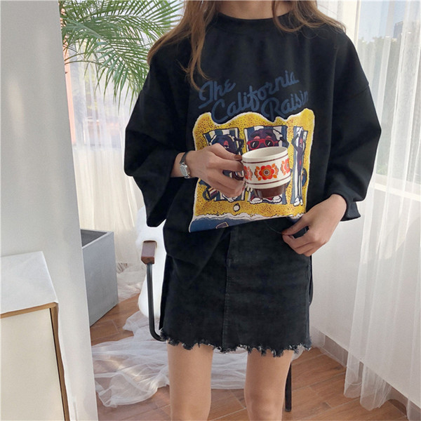 Stílusos női blúz széles ujjal és O-nyakkal