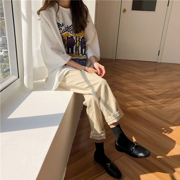 Stílusos női blúz széles ujjal és O-nyakkal