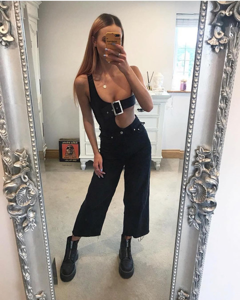 Costum de baie de dama model nou cu element metalic alb-negru