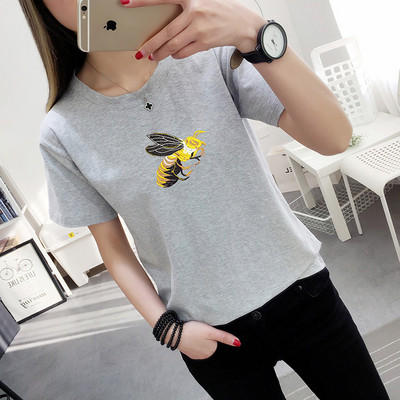 Hímzéssel, O-nyakú női blúz több színben