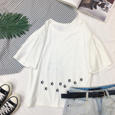 Καθημερινή γυναικεία μπλούζα με κοντό μανίκι και Ο-λαιμόκοψη σε διάφορα χρώματα