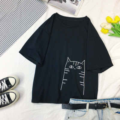 Καθημερινή γυναικεία μπλούζα με κοντό μανίκι και Ο-λαιμόκοψη σε διάφορα χρώματα