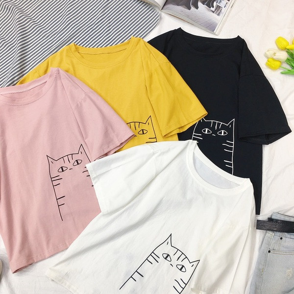 Καθημερινή γυναικεία μπλούζα με κοντό μανίκι και Ο-λαιμόκοψη σε διάφορα χρώματα