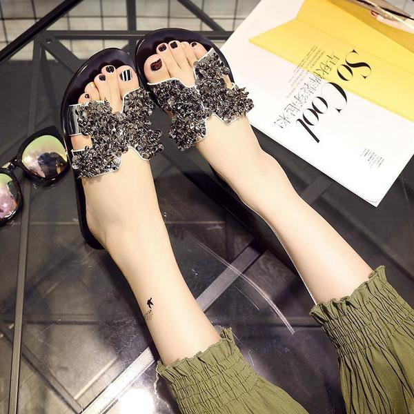 Modern női fűzős papucs két színben