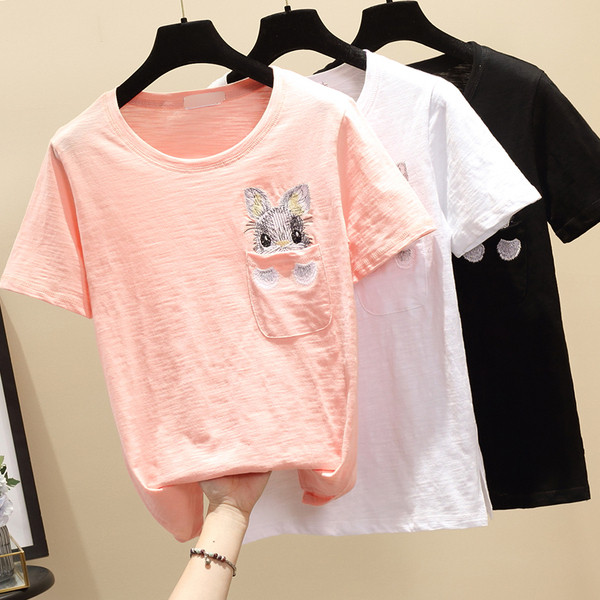 Alkalmi női póló több színben hímzéssel