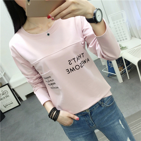 Stílusos női blúz O-nyakkal, rózsaszín és fehér színben