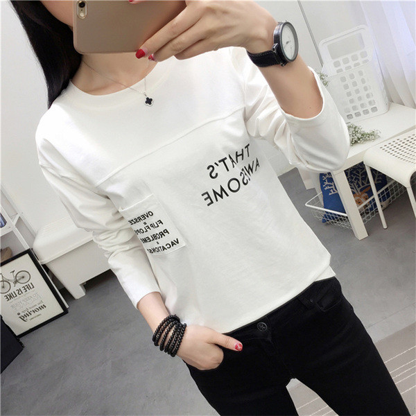 Stílusos női blúz O-nyakkal, rózsaszín és fehér színben