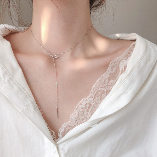 Colier elegant de dama in doua culori