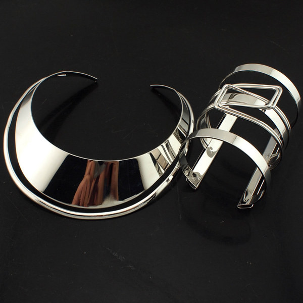 Set elegant de brățară și colier de damă în două culori