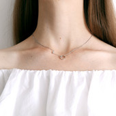 Colier casual dama de culoare argintie