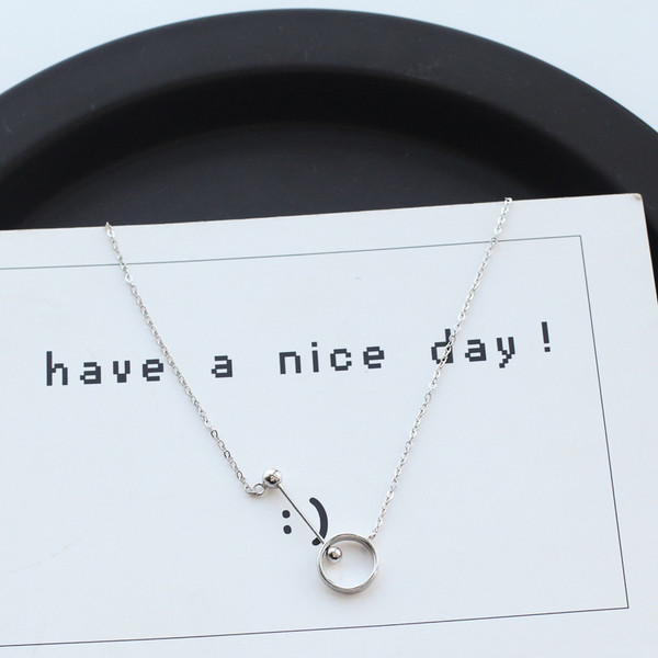 Colier casual dama de culoare argintie