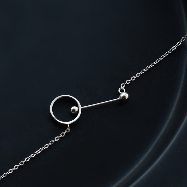 Colier casual dama de culoare argintie