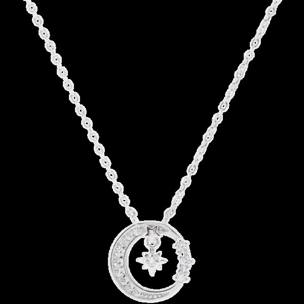 Női alkalmi nyaklánc medállal ezüst színben