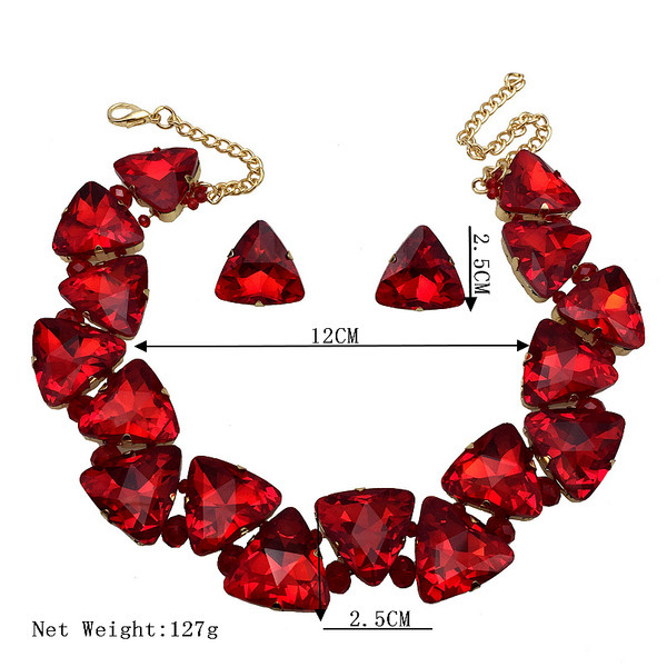 Set de cercei și colier elegant pentru femei în mai multe culori