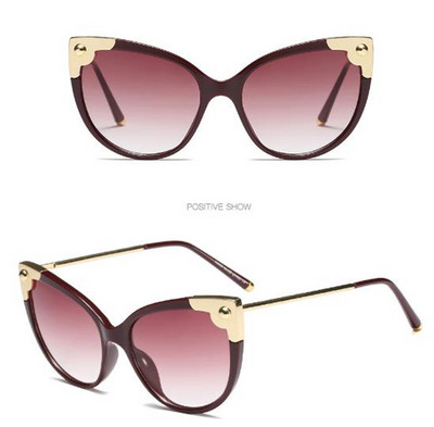 Modern női napszemüveg fém díszítéssel több színben