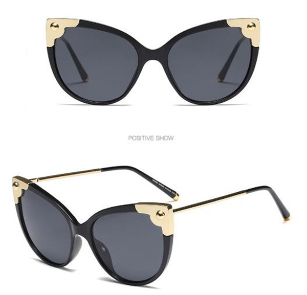 Modern női napszemüveg fém díszítéssel több színben