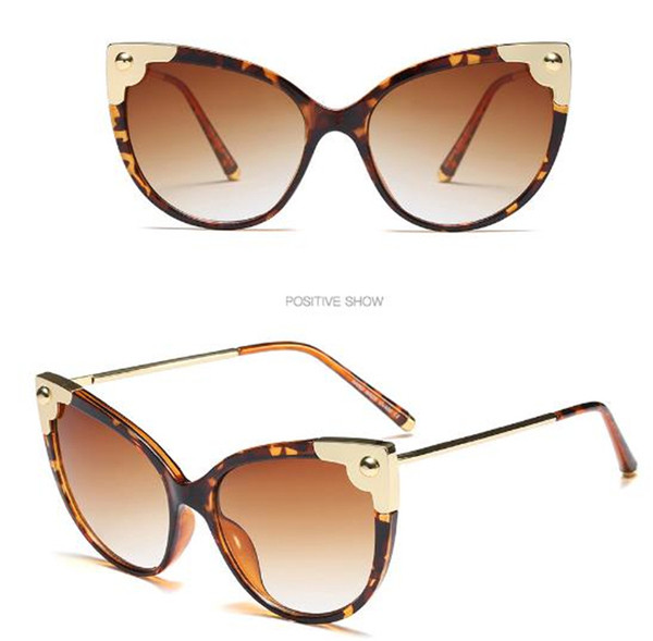 Modern női napszemüveg fém díszítéssel több színben