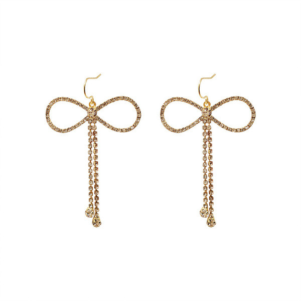 Modern női fülbevaló arany színű kövekkel