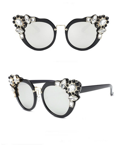 Model nou de ochelari de soare de dama cu pietre in mai multe culori