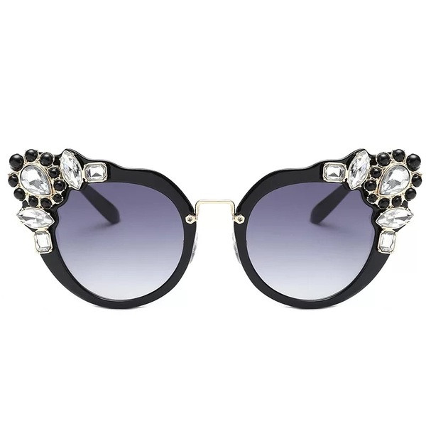 Model nou de ochelari de soare de dama cu pietre in mai multe culori