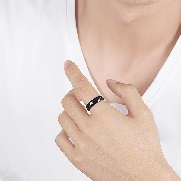 Μαύρο δαχτυλίδι αρσενικό