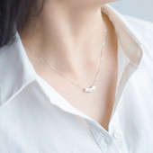 Colier elegant de dama cu elemente argintii